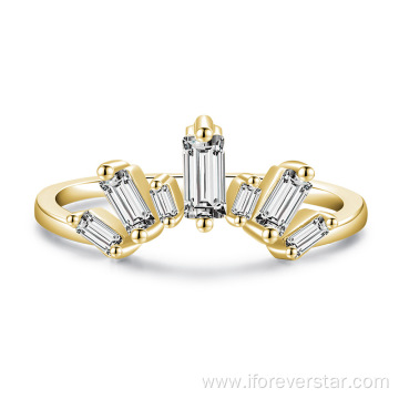 925 Sterling Silver Ring Trendy Gold Plated Rings